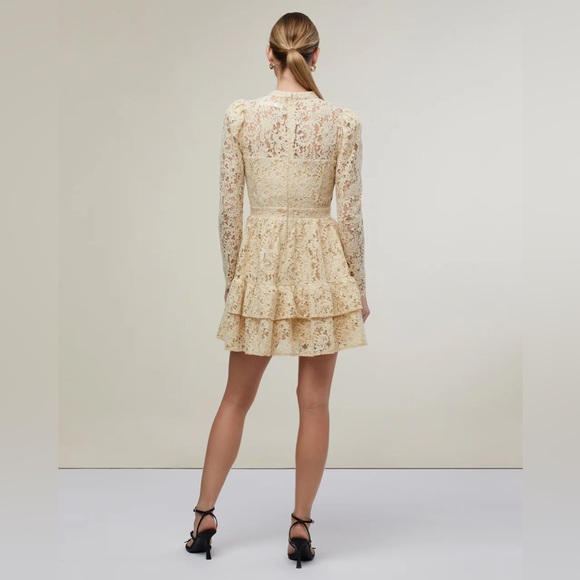 Metallic Lace Mini Dress NWT - Picture 2 of 9